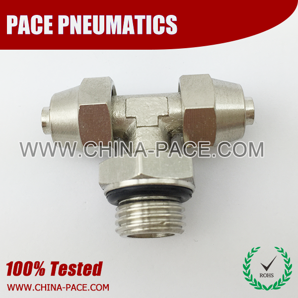 male branch Tee swivel stainless steel two touch fittings, push on fittings, SUS rapid fittings